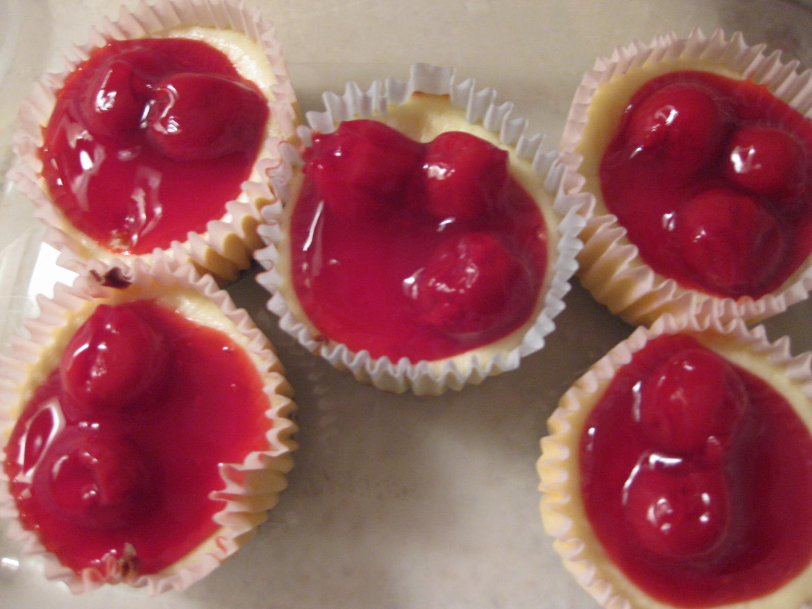 Mini Cheesecakes with Strawberry Rhubarb Topping